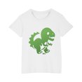 thumbnail image 3 of Odeerbi Kids Boys Girls T-shirt Dinosaur Print Short Sleeve Cotton Tee Tops Kids Fashion Cute Round Neck Cartoon Print Tees White, 3 of 5
