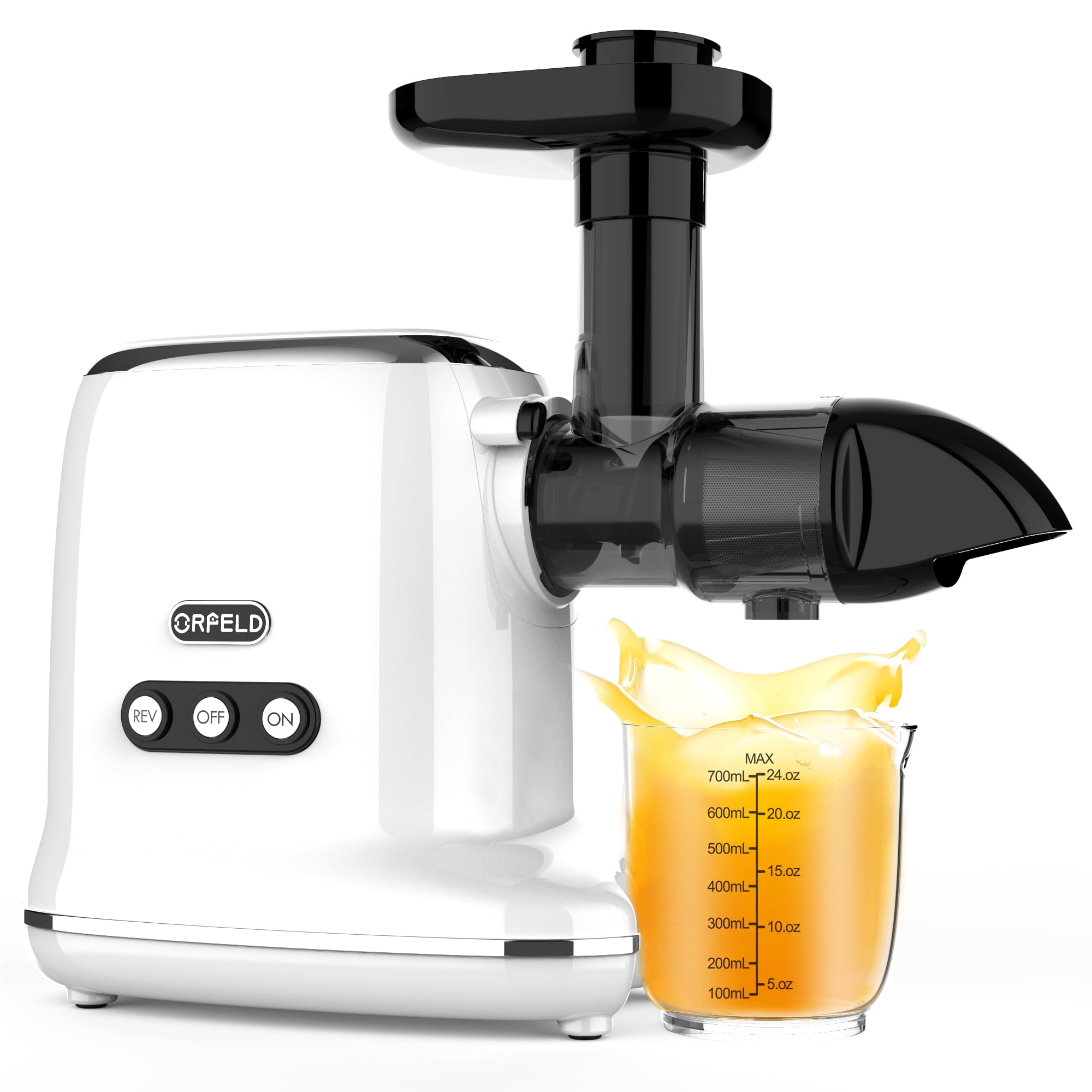 Easy Cleaning & Quiet Motor Masticating Juicer Machines for Vegetables and Fruits Renewed Orfeld Cold Press Juicer with 95% Juice Yield & Purest Juice Green Juicer Machines