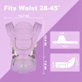thumbnail image 3 of AGUDAN Baby Carrier with Hip Seat, 6 in 1 Ergonomic Unisex Waist Stool, 0-36 Months, 3 of 7