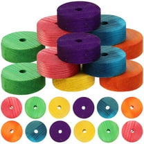 AthitqqM 24Pcs Colored Wooden Wheels Toys Kids Toy Car Wheels Assemble Wooden Wheels Kids Toys
