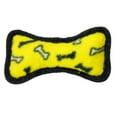 thumbnail image 2 of Tuffy Jr Bone Yellow Bone Durable Plush Squeaky Dog Toy, 2 of 7