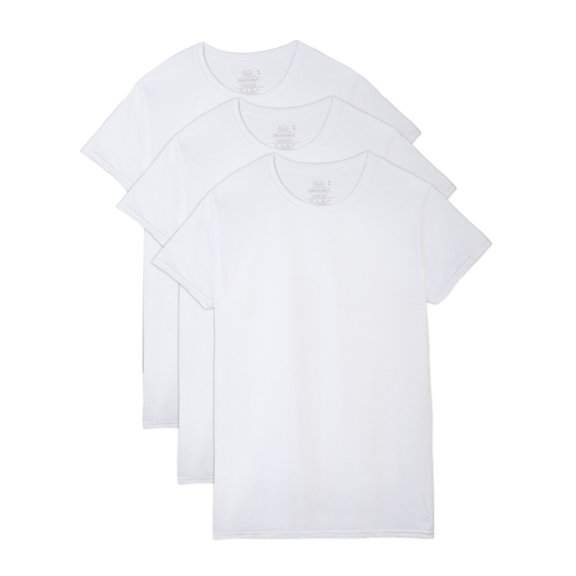Fruit of the Loom Men's Breathable Cooling Cotton Crew Undershirts, 3-Pack