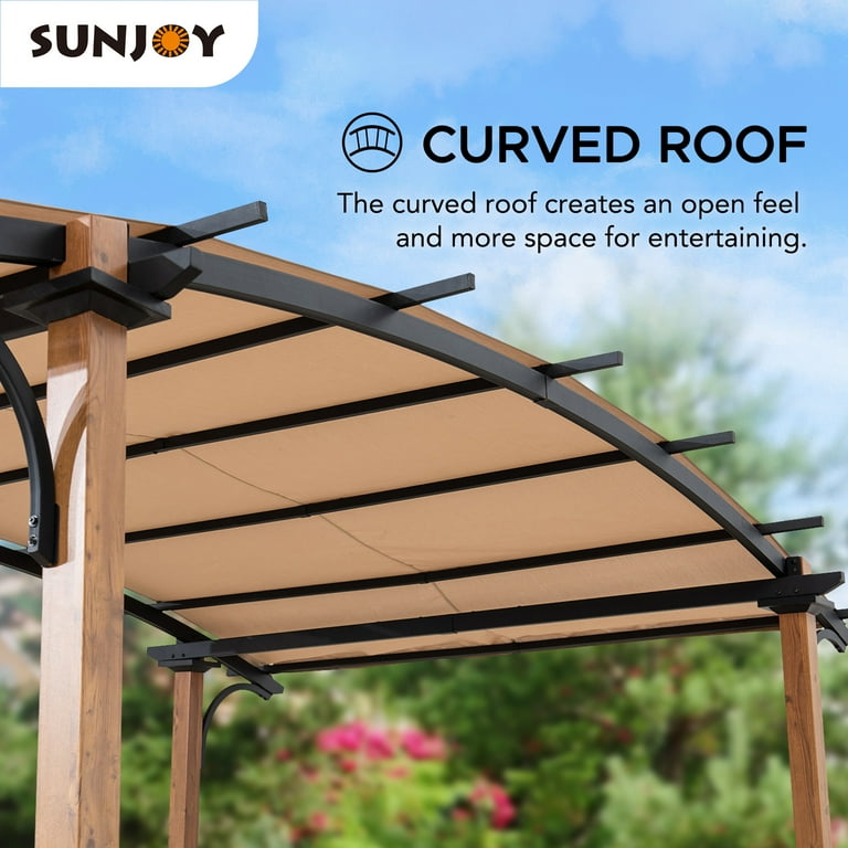 Sunjoy Beechhurst 8.5 ft. x 13 ft. Steel Arched Pergola with