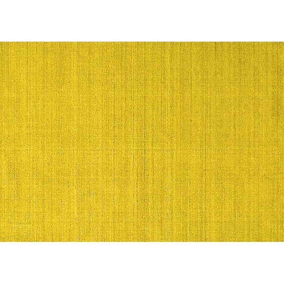 Ahgly Company Machine Washable Indoor Rectangle Solid Yellow Modern Area Rugs, 2' x 3'