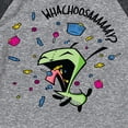thumbnail image 3 of Invader ZIM - GIR Eating Candy - WHACHOOSAY - Toddler And Youth Raglan Graphic T-Shirt, 3 of 4