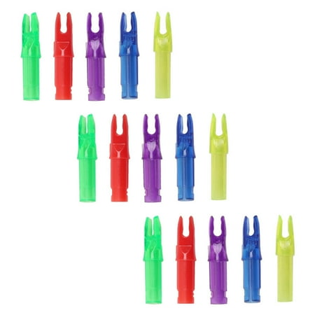 STRANDCHIC 15pcs Arrow Pulling Accessory Plastic Assorted Color Smooth Design for Training