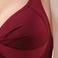 thumbnail image 4 of Nfurl Wireless Bras for Women Adjustable Strap Push up Full Coverage Bralettes Molded Cup Comfortable Everyday Bras Wine,40, 4 of 5