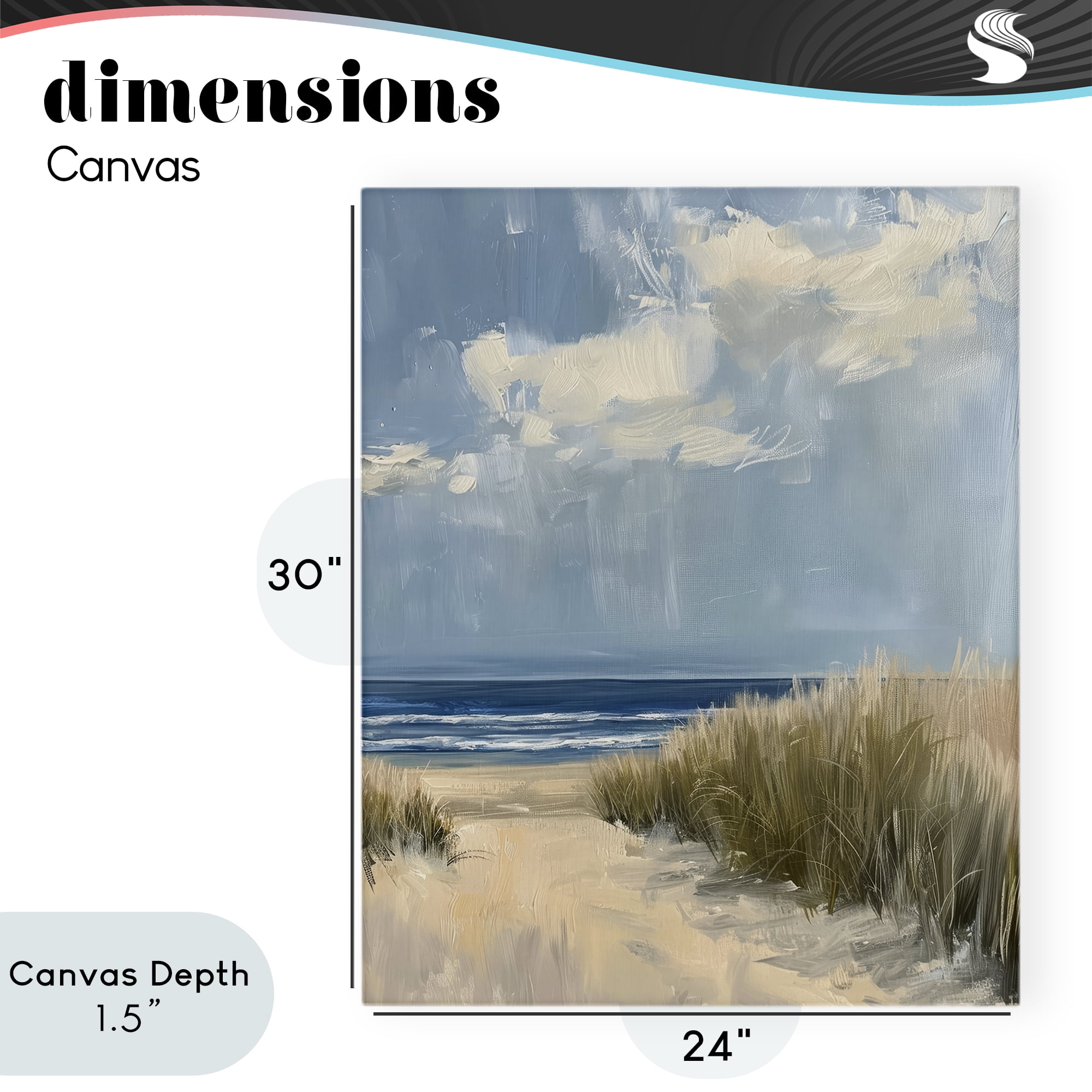 Stupell Industries In The Dunes By The Sea Canvas Wall Art, design by Petal Prints Design
