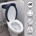 thumbnail image 3 of HELLHERO Toilet Lid Seat Cover Set with Stretch 2 Pcs Set Toilet Lid Dust Cover Set 17"x21" for Universal, Wolf, 3 of 7