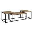 thumbnail image 1 of Coaster Straden 3-piece Engineered Wood Coffee Table Set in Mango and Black, 1 of 13