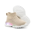 thumbnail image 2 of Gubotare Toddler Shoes for Boys Boys Girls Light Up Shoes Toddler Canvas Sneakers Kids Fashion Shoe Size 6 (Beige,6 Toddler), 2 of 9