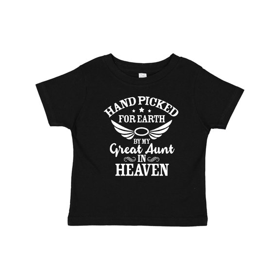 Inktastic Handpicked for Earth by My Great Aunt in Heaven Boys or Girls Baby T-Shirt
