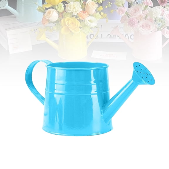 White Metal Watering Can 1L Vintage Garden Sprinkling Can for Indoor Outdoor Plants Lawn Garden Irrigation Tool