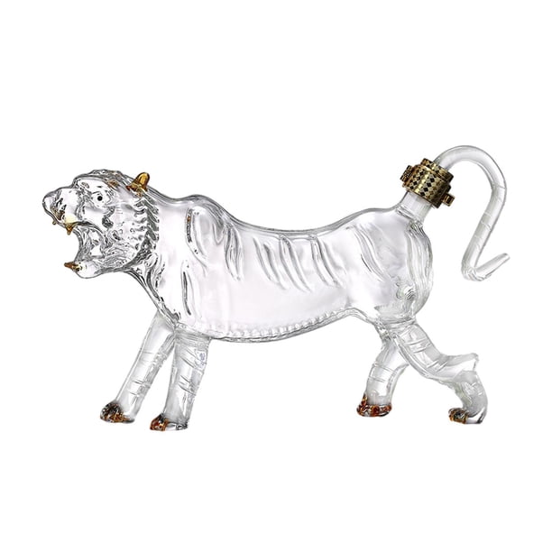 Naiovety Whisky Glass Tiger Shape Novedad Tequila para restaurante de cocina Barra de herramientas Claro 500 ml