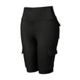 thumbnail image 2 of High Waist Cargo Biker Shorts For Women Summer Fall Tummy Control Athletic Workout Yoga Shorts, S-XXL, 2 of 6