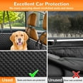 thumbnail image 6 of Back Seat Extender for Dogs, Hard Bottom Dog Car Seat Cover for Back Seat with Removable Pad, Waterproof Dog Hammock for Car, Rear Seat Protector Holds 400lbs for Car, SUV, Truck, Black, 6 of 9