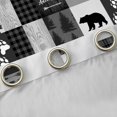 thumbnail image 4 of Homewish Jungle Deer Bear Curtains Pack of 2 (42x84 Each),Rustic Outdoor Adventure Curtains Blackout,Gray Checkered Bedroom Curtains For Kids,Ultra Soft Home Decor, 4 of 6