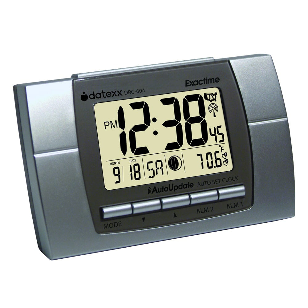 Atomic Projection Clock with Indoor Temperature Radio Controlled Snooze Button 