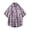 Purple, variant on WREESH Men's Button Down Shirts Casual Fashion Plaid Short Sleeve with Turn-Down Collar and Pockets for a Summer Style Purple