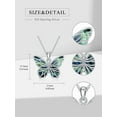 thumbnail image 4 of CACA LADY Butterfly Necklaces for Women 925 Sterling Silver Natural Abalone Shell Butterfly Pendant, 4 of 5