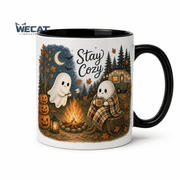 Coffee Mug Stay Cozy Ghost Campfire Coffee Cup Halloween Camping Gift