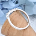 thumbnail image 5 of Silvago Jewel White Gold Over 14K Silver Diamond Ring - 1.08 Ct VVS1/D Marquise Cut Lab Created Simulated Diamond Ring - East West Engagement Wedding Diamond Rings for Women's - Simple Diamond Ring, 5 of 9