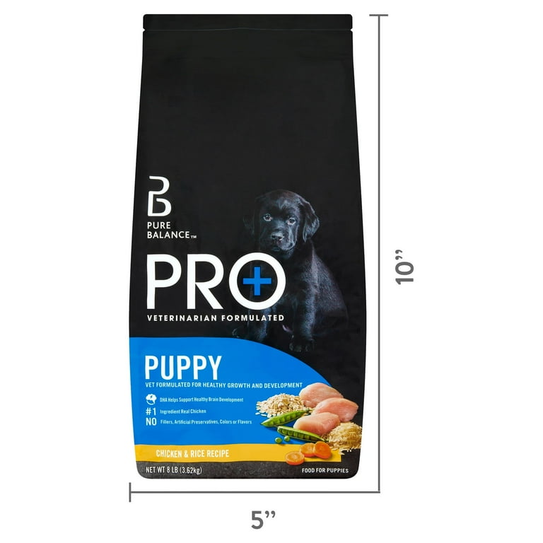 Pure Balance Pro Puppy Chicken Rice Recipe Dry Dog Food for Puppies 8 lbs