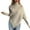 Khaki, variant on Quinlirra Womens Sweaters Women's Irregular High Neck Buttonless Shirt Knitted Shawl Top
