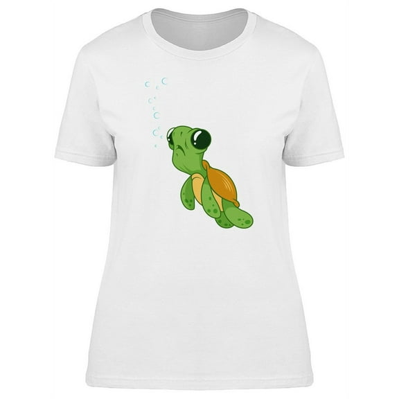 Cute Baby Sea Turtle T-Shirt Women -Image by Shutterstock, Female Small
