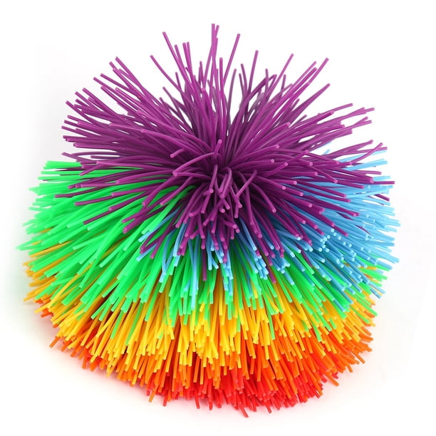 Bola de Púas, Silicona Suave, Pompones de Iris, Bolas de Estrés Hinchables, Bolas de Estrés, Bolas Sensoriales, Bolas Fibrosas, Bolas Sensoriales, Bolas Fibrosas para
