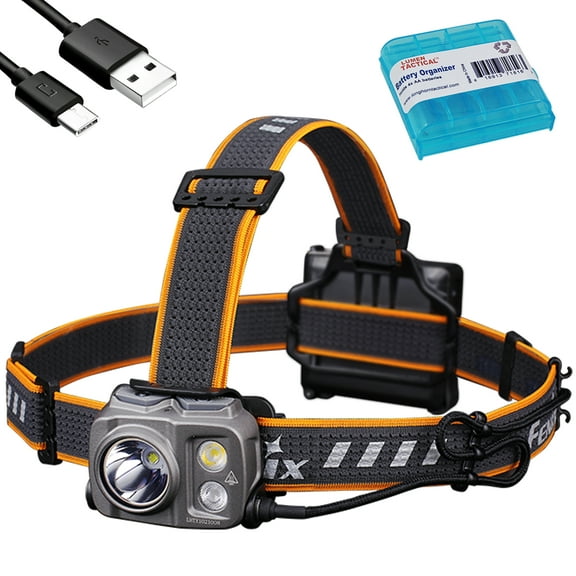 Fenix HP16R 1250 Lumen USB-C Rechargeable Headlamp with LumenTac Battery Organizer