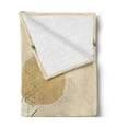 thumbnail image 2 of Ambesonne Floral Eucalyptus Fleece Throw Blanket Pastel Abloom 70"x90" Ivory Sage Green Mustard, 2 of 5