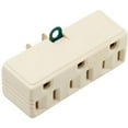 thumbnail image 1 of 1219ICC10 Triple Grounding Adapter, 15A, Ivory, 1 of 1