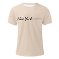 thumbnail image 5 of New York Letter Graphic Tees for Men Summer Short Sleeve Crewneck Casual New York T Shirts Streetwear, 5 of 5