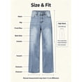 thumbnail image 6 of Men's Light Wash Baggy Wide Leg Jeans, Loose Fit Streetwear Denim Trousers, Casual Drapey Straight‑Leg Floor‑Length Pants, 6 of 7