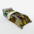 thumbnail image 2 of Ambesonne Animal Bedding Set 3 Pcs, Cartoon Lion, Twin, Brown and Fern Green, 2 of 2