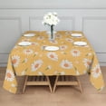 thumbnail image 3 of Yellow Daisy Flower Pattern Square Tablecloth,Waterproof Square Table Cover,Wipeable Spillproof Washable Table Cover for Home Kitchen Party Decor 42"X42"(107x107cm), 3 of 6