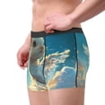 thumbnail image 2 of Yiaed Cute Angel Winged Rabbit Print Men's Soft Cotton Boxer Shorts Breathable Boxers Underwear Moisture-Wicking Underwear Stretch Boxer Briefs for Man-Small, 2 of 5
