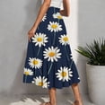 thumbnail image 3 of Jupes d'Été pour Femmes 2025 Rétro Vacances Boho Floral Jupe Longue à Volants Taille Haute à Cordon, 3 of 6