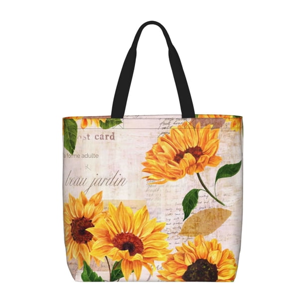 Easygdp Sunflower 5 Bolsa Tote para Mujer, Bolso de Hombro para Trabajo, Playa, Viajes, Compras y Supermercado