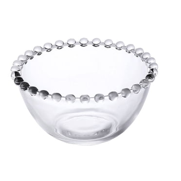 1Pc Kitchen Glass Tableware Dessert Plate Dessert Bowl Food Serving Bowl (Transparent)