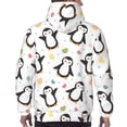 thumbnail image 7 of Salouo Colorful Hearts Penguin Pattern Men's Fall Hoodie Sweatshirt,Sport Hoodie with Pockets for Men Pullover Casual Hooded Sweatshirt-Medium, 7 of 7