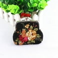 thumbnail image 5 of Windfall Vintage Flower Canvas Women Hasp Clutch Buckle Coin Purse Cash Card Holder Bag, 5 of 7