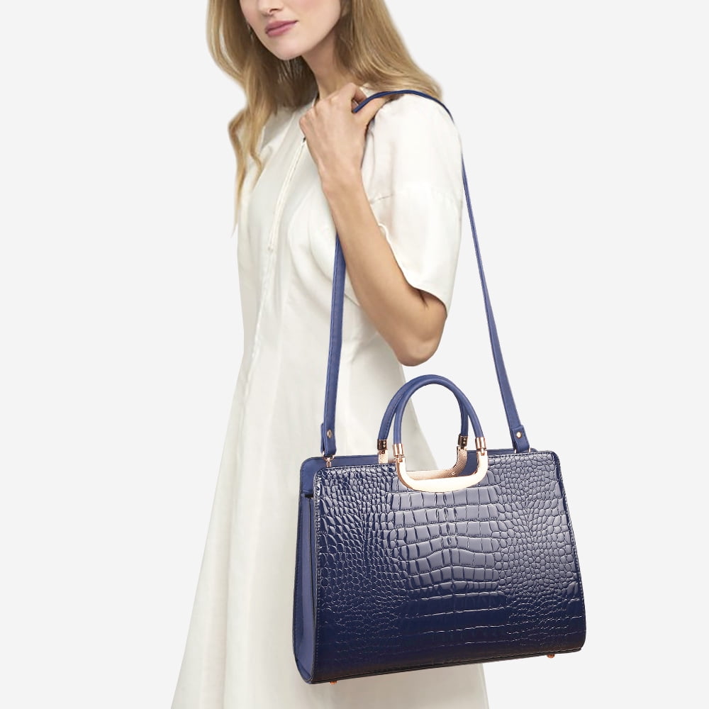 Womens Handbag Top Handle Shoulder Bag Tote Satchel Purse Work Bag with Matching Wallet