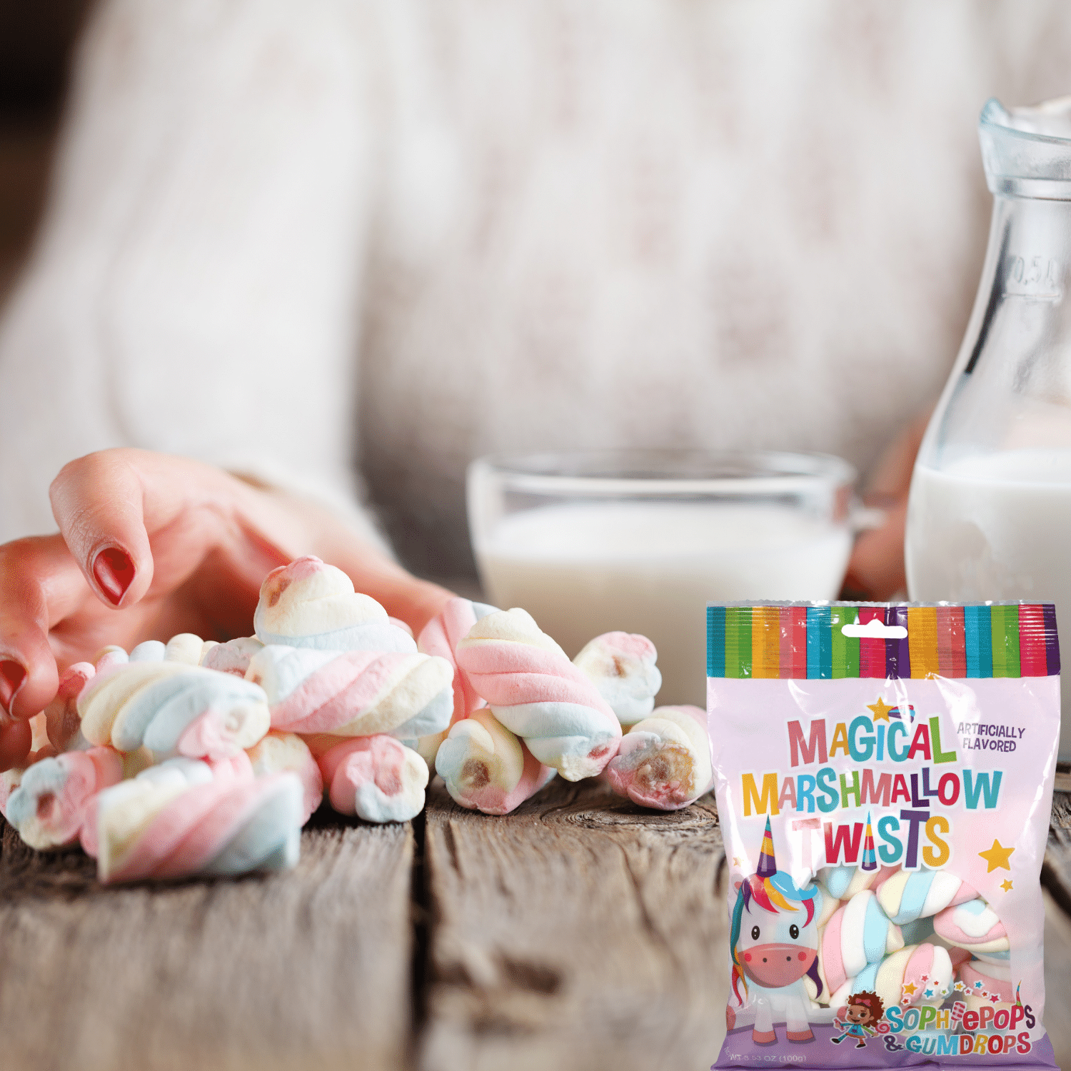 Marshmallow Twists Candy 3.53-oz. Bag with Swirled Rainbow Colors Great for Snacking Kid's Lunchbox Movie Nights Halloween Trick or Treats, Goody Fillers & Birthday Party Favor 2 Packs - image 4 of 6