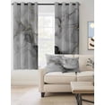 thumbnail image 2 of Grey Marble Blackout Curtains 63 Inches Length, Marble Crack Fluid Vintage Modern Art Window Treatment Thermal Insulated Drapes for Bedroom Living Room 2 Panels 84x63 Inches, 2 of 8