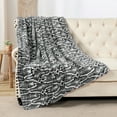 thumbnail image 4 of Home Soft Things Tip Printing Light Fauxfur Throw Meru Grey, 4 of 10