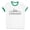 White/Kelly Green, variant on Skyline Copenhagen Denmark Ringer Tee Shirt Unisex Large White/Black