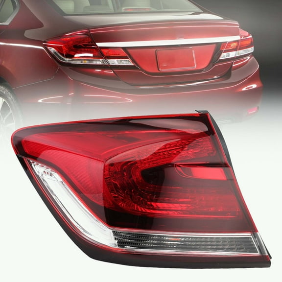 For Honda Civic Sedan 2013-2015 Outer Tail Light Left Driver Rear Lamp Assembly