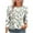 White, variant on DDAPJ pyju Women's 3/4 Sleeve Tunic Tops Loose Fit Floral Blouses Casual Summer T Shirts Green XXL